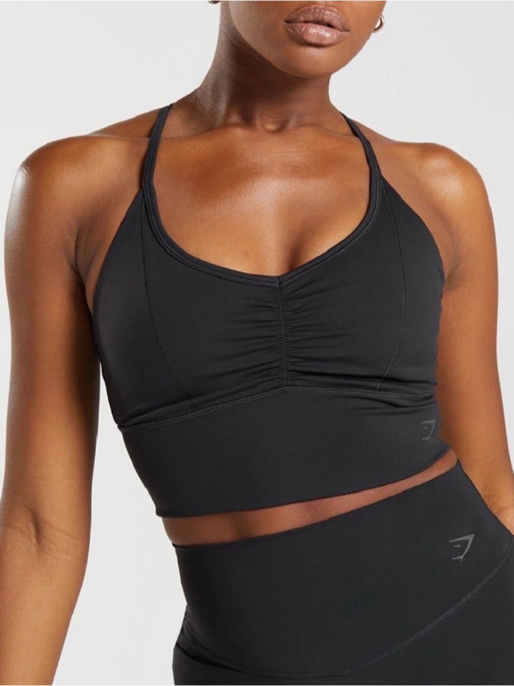 Gymshark Elevate longline black bra (A)